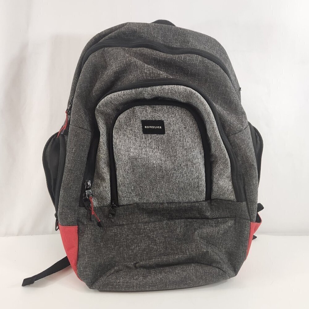 Quiksilver Backpack Grey Black Red
